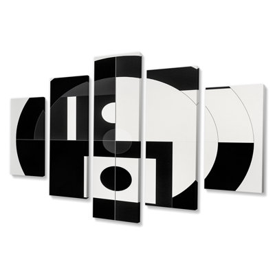 Chatham - Modern Geometric Wall Art Living Room - 5 Panels
