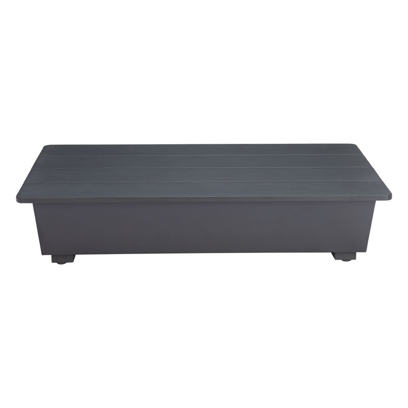 Table basse moderne moderne pour salon Table d'appoint rectangulaire contemporaine noire durable