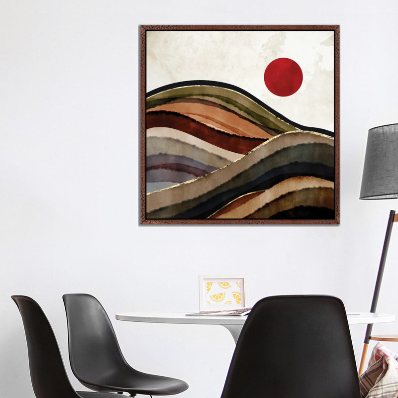 Fall Abstract - Print on Canvas, Classic Brown Wood Framed, 93.98 cm H x 93.98 cm W