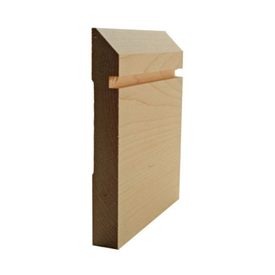 Bevel Groove 5-1/4" Tall x 11/16" Baseboard Moulding Unfinished