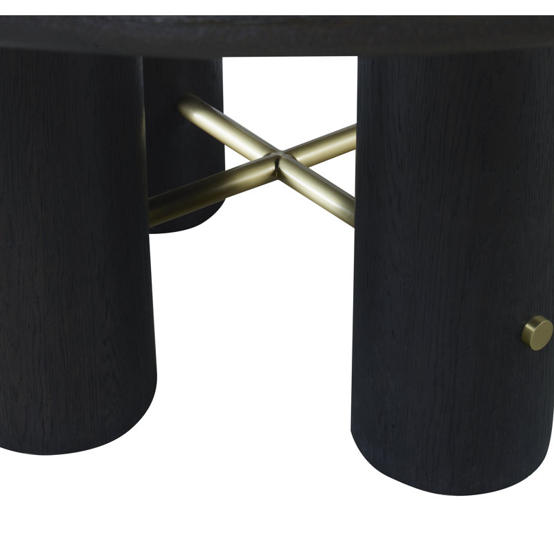 Cadence Round Solid Oak Dining Table, Mocha