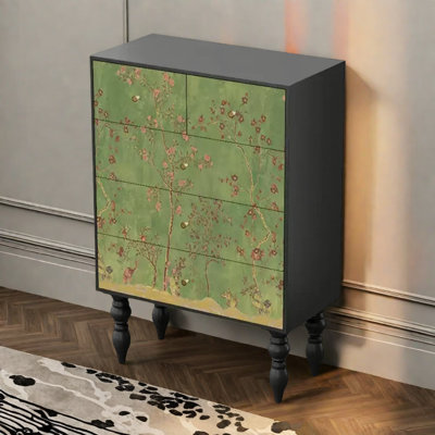 Commode d'appoint de rangement moderne à cinq tiroirs