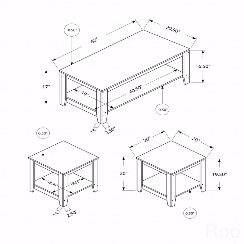 Ensemble de table, ensemble 3 pièces, café, bout, côté, accent, stratifié, transitionnel, Gris clair, Gris clair