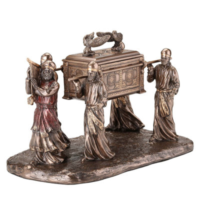 8.86 inches Length Cold Cast Bronze  Ark of the Covenant Bronze Finish Figurine