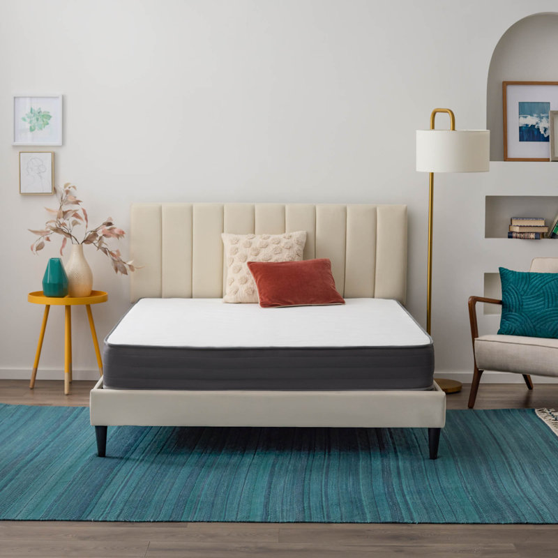 Linenspa Essentials 8 po Matelas hybride ferme en mousse viscoélastique imprégnée de gel, Simple TG l 39 po x L 80 po