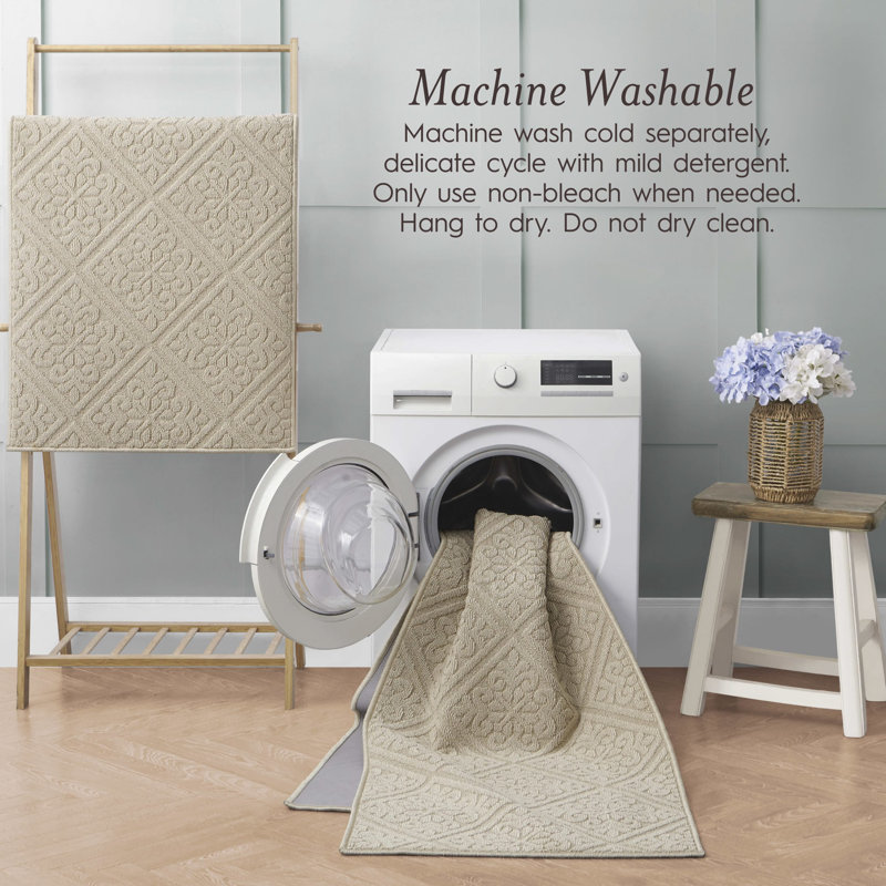 Austell Machine Woven Synthetic Area Rug in Beige, Runner 2'2" x 8', Brown