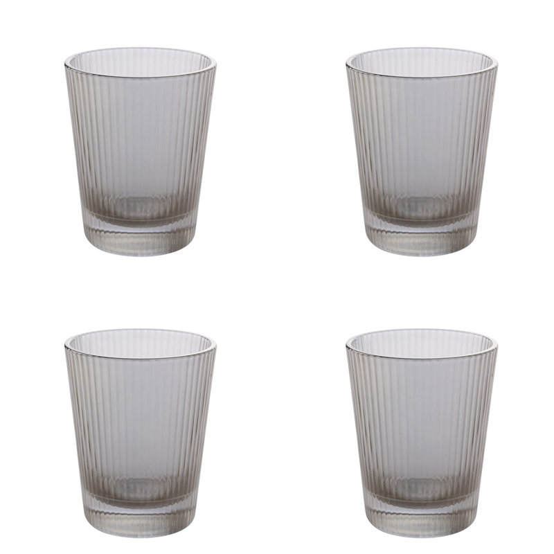 240ml Drinking Glass Set, Grey