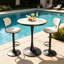 Round Marble Top Metal Base Dining Table