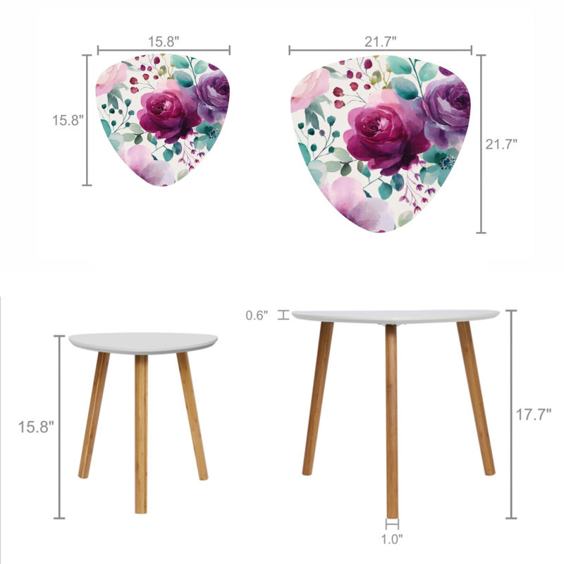 Ensemble de 2 tables basses gigognes Triangle