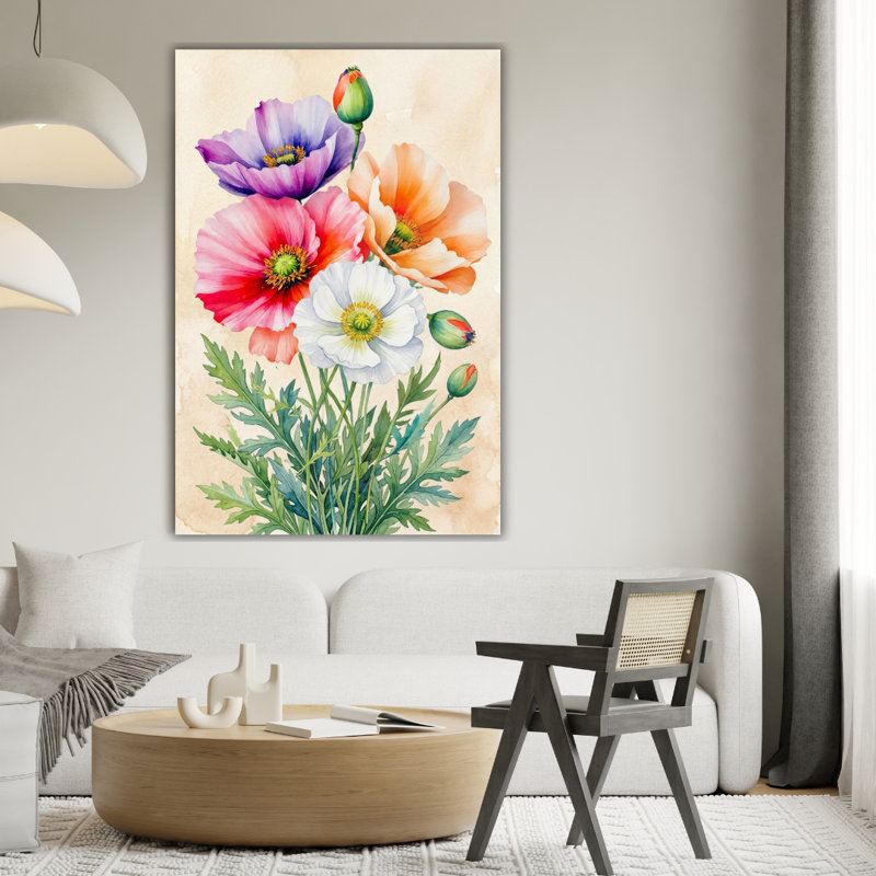 Art mural en verre trempé aquarelle, H 30 po x l 20 po