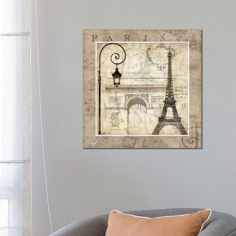 Paris Holiday by Keith Mallett - Wrapped Canvas Print, 66.04cm H x 66.04cm W x 1.91cm D