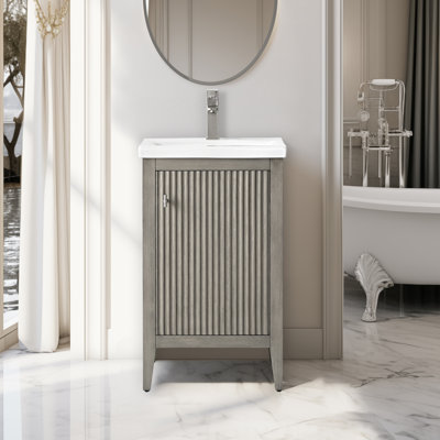 Single Bathroom Vanity with Ceramic Top