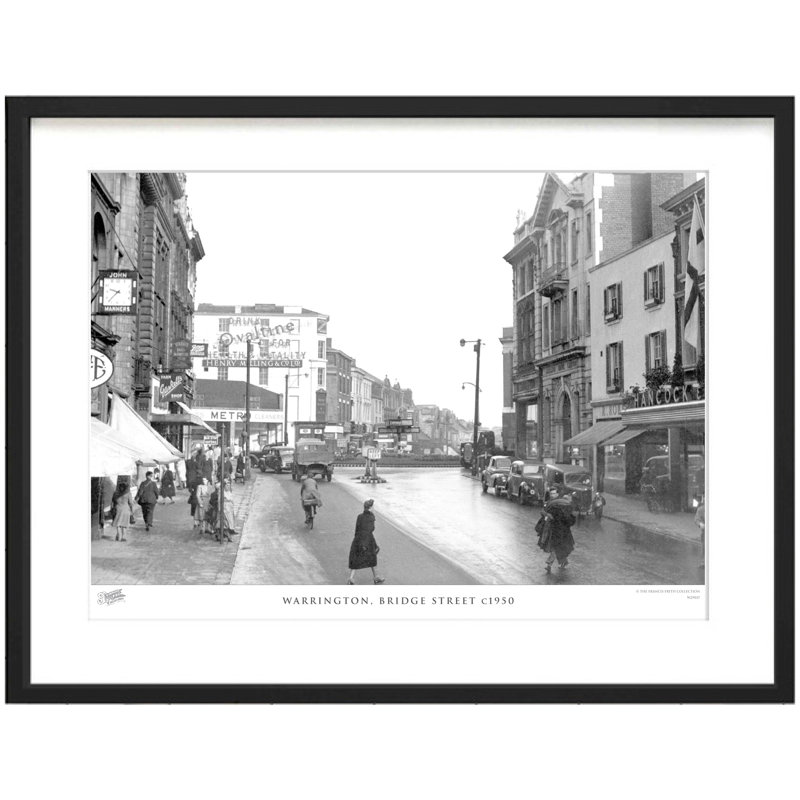 Warrington, Bridge Street C1950 - Single Picture Frame Print, 45cm H x 60cm W x 2.3cm D
