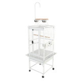 Chonda 54'' Iron Play Top Floor Bird Cage with Wheels