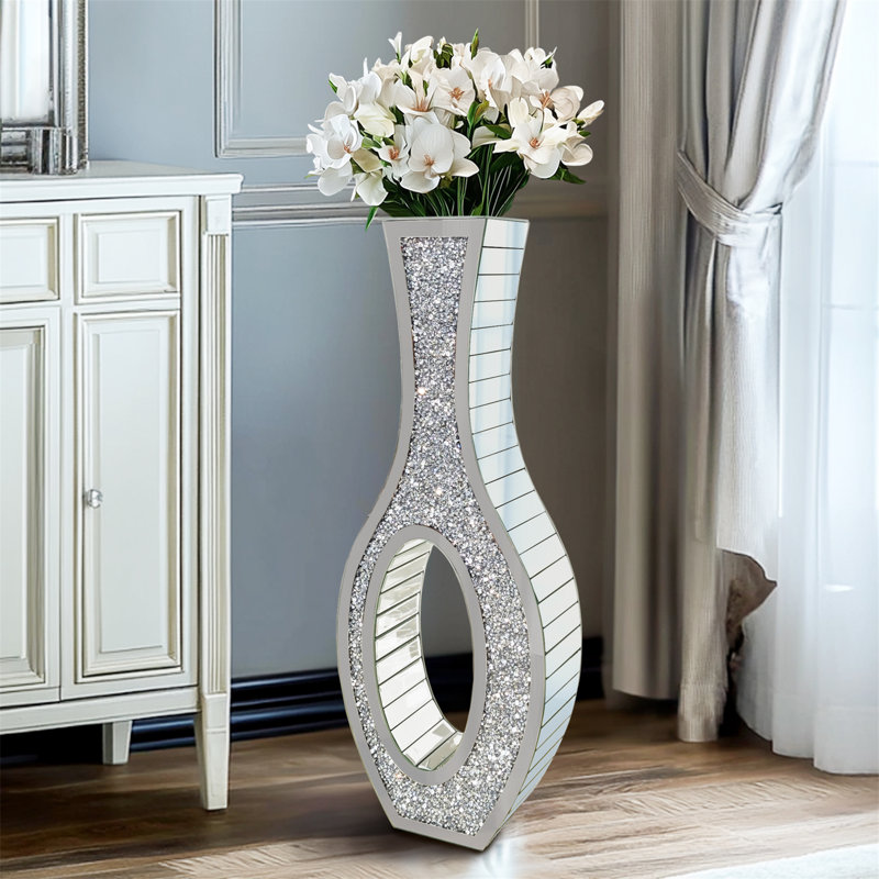 Vase de sol moderne en forme de diamant écrasé