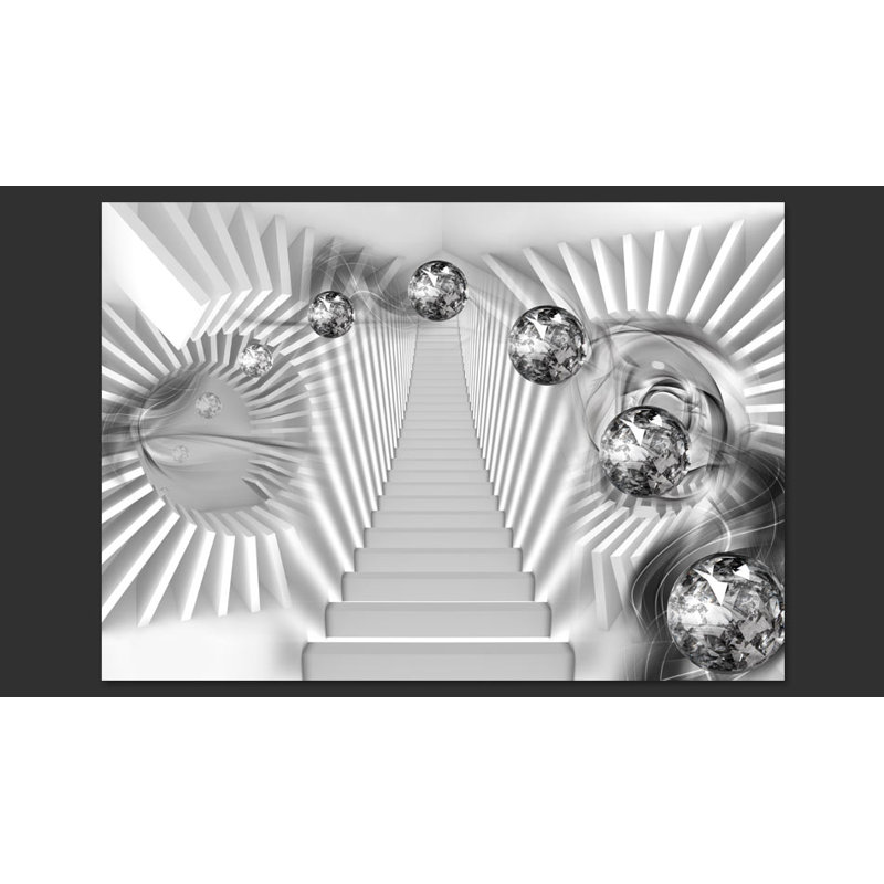 Silver Steps 2.10m x 300cm Wallpaper, 400 cm x 280 cm