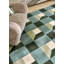 Hand Tufted Wool Geometric Area Rug in Fern/White-876685447