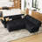 Nairoby Corduroy L-Shaped Sleeper Sectional -1536589879