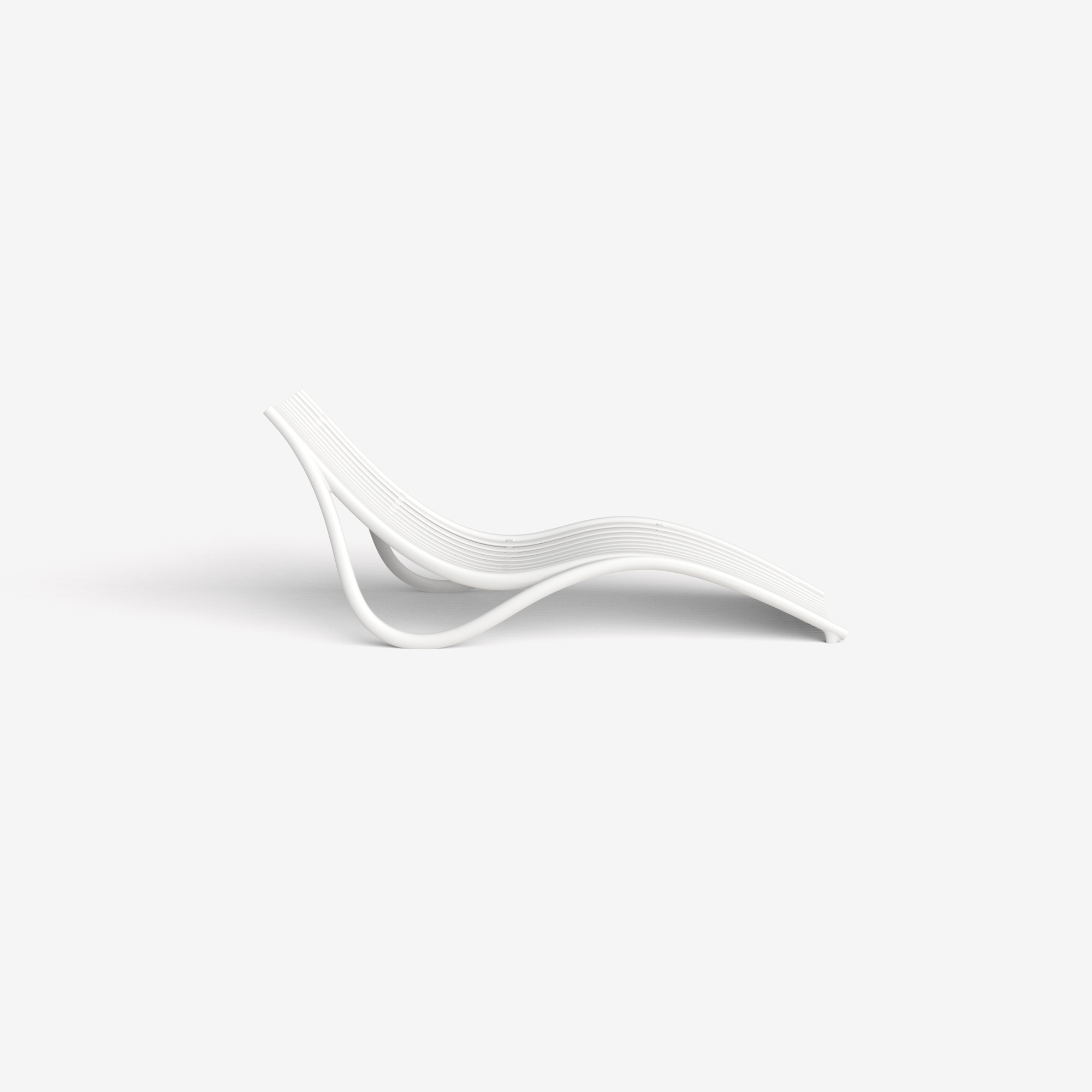 Ibiza Plastic Outdoor Chaise Lounge, White