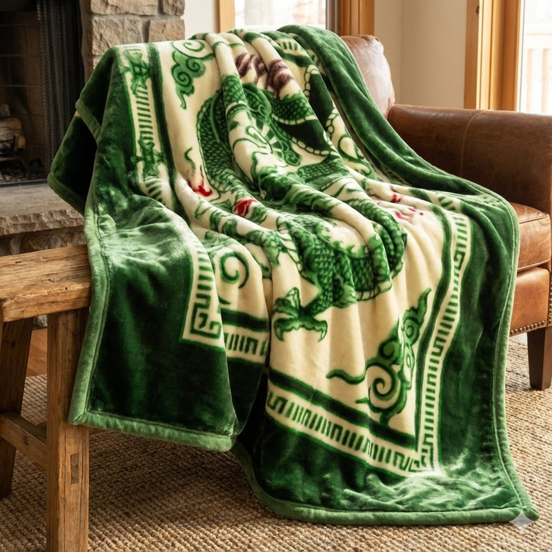 Super Warm Silky Winter Blanket - King Size, Reversible Korean Style