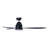 56" Smart WiFi Indoor/Outdoor DC Ceiling Fan with LED Light and Remote, Damp Rated, Black Ceiling Fan-67499104