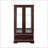 Lighted Glass Curio Cabinet With Adjustable Shelves - Elegant 2-Door Display & Built-In Drawer-598228366
