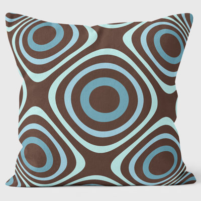 Cosmic Blue Square - Abstract Cushion