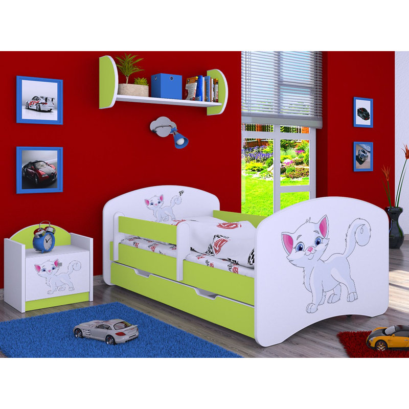 Manzo Cabin Bed Themed Beds with Storage Included, Green