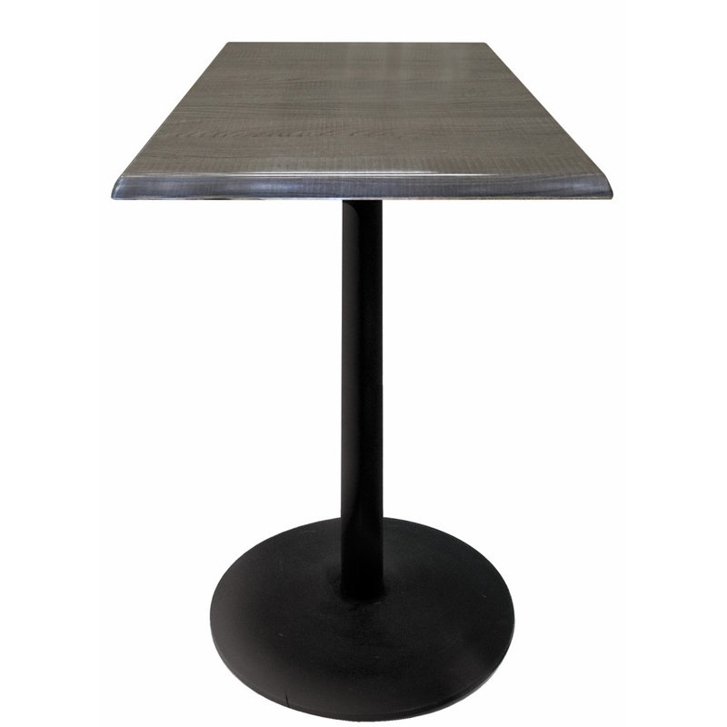 Table de bar en bois manufacturé, charbon