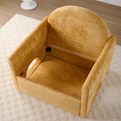 Fauteuil d'appoint simple de style moderne en chenille de style moderne