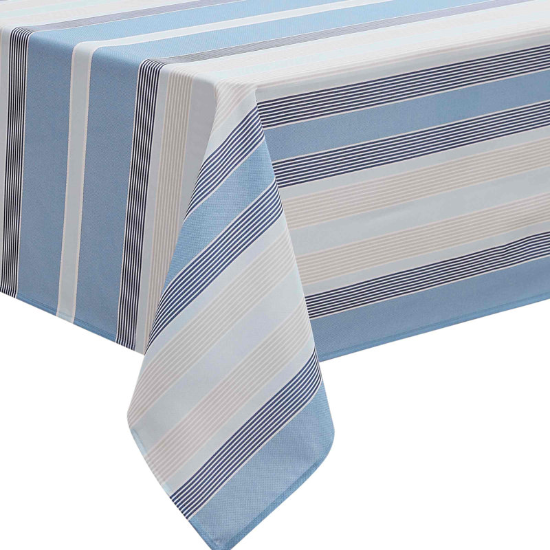 Izod Breakers Stripe Tablecloth, 102" L x 60" W