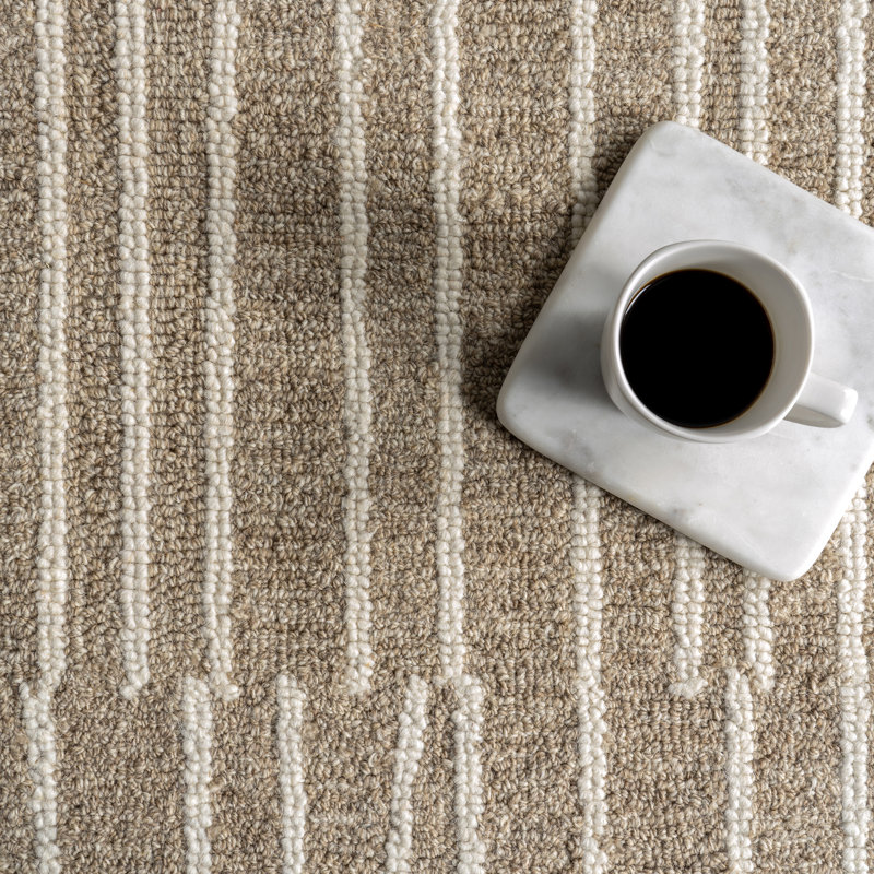 Hewins Contemporary Striped Area Rug, Rectangle 7'6" x 9'6"