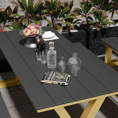 Myqueal Patio Dining Set with Rectangular Table