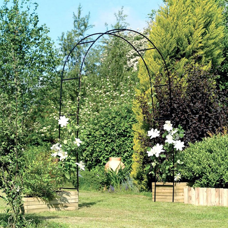 Tonnelle de pergola en métal, treillis arqué pour jardin de fleurs en ...