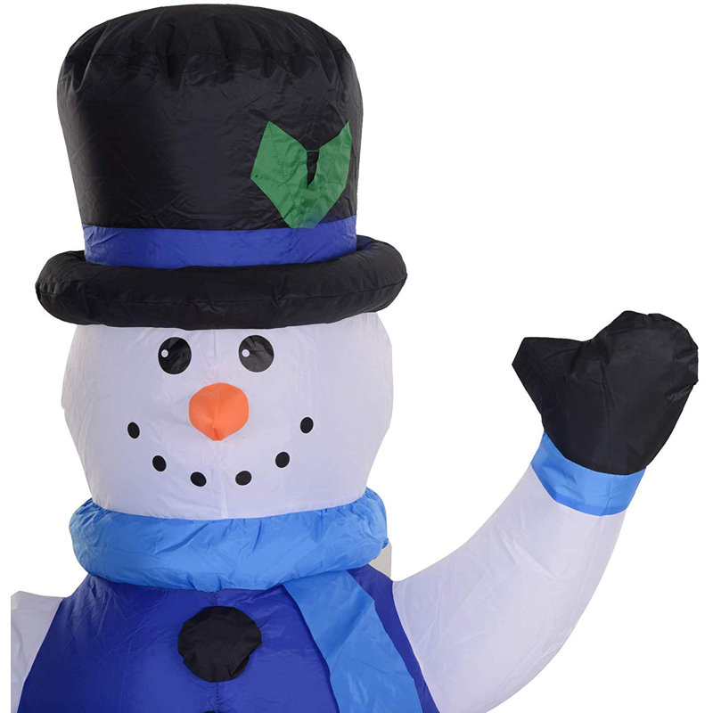 HOMCOM 4ft Inflatable Christmas Snowmen Family Xmas LED Outdoor Indoor
