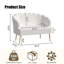 Causeuse 2 pièces en velours doux moderne avec fauteuil d'appoint-28263355