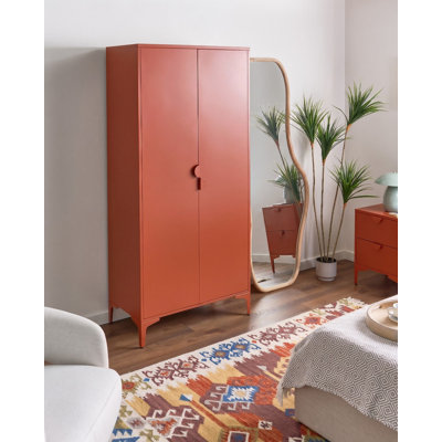 Wardrobe Andreita Golden Brown Metal