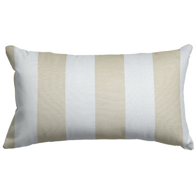 Vertical Stripe Striped Outdoor Reversible Throw Pillow
