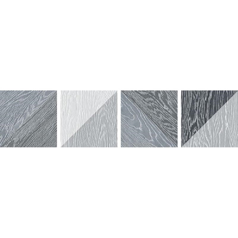 Carreau de plancher et de métro en porcelaine d'aspect bois de 7 po x 7 po, Gris