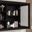 Armoire de rangement murale de salle de bain 35 po x 28 po, armoire à pharmacie, armoire murale moderne avec miroir, armoire à miroir avec 6 tablettes ouvertes (meuble-lavabo non inclus)