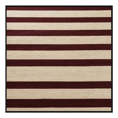 Machine Washable Horizontal Stripes Black Area Rug