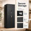 10–12 Rifle Fingerprint Gun Safe with Reinforced Steel Door and Adjustable Storage