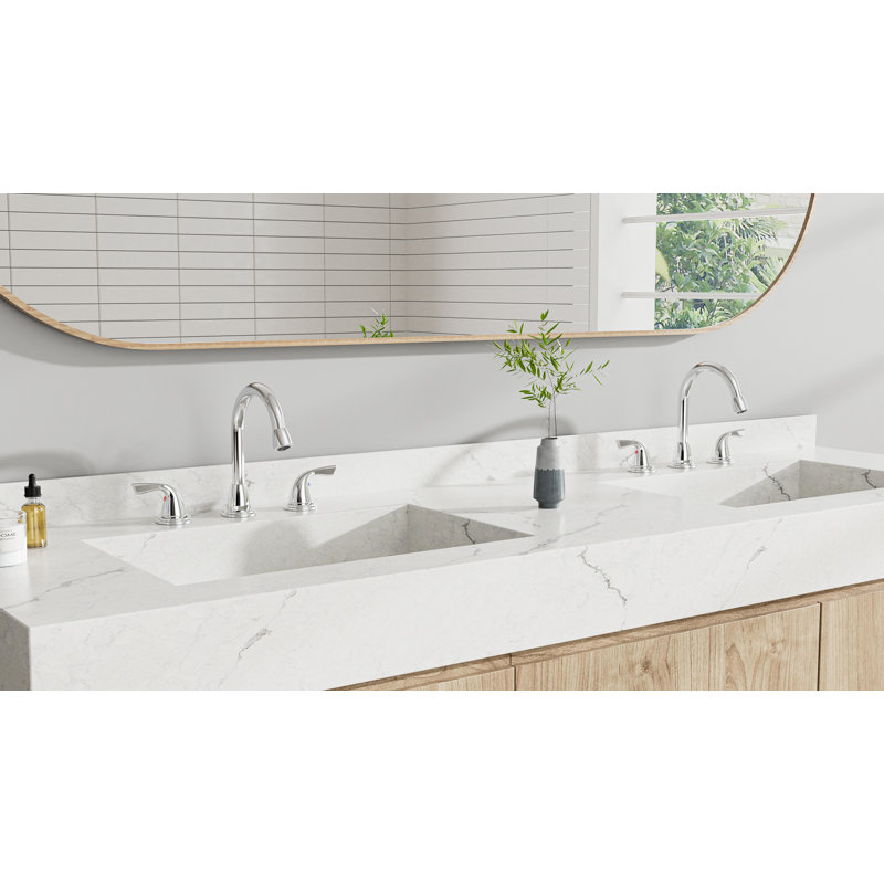 Widespread  2-Handle Pull Out Sprayer Bathroom Sink Faucet With 360 Swivel Spout, Polished Chrome