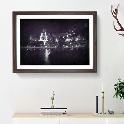 St Pauls Cathedral in London in Abstract - Picture Frame Graphic Art Print