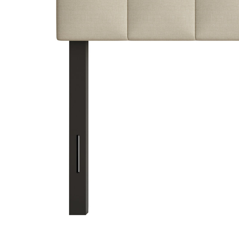 Tête de lit tapissier Muntajar, Simple, Beige