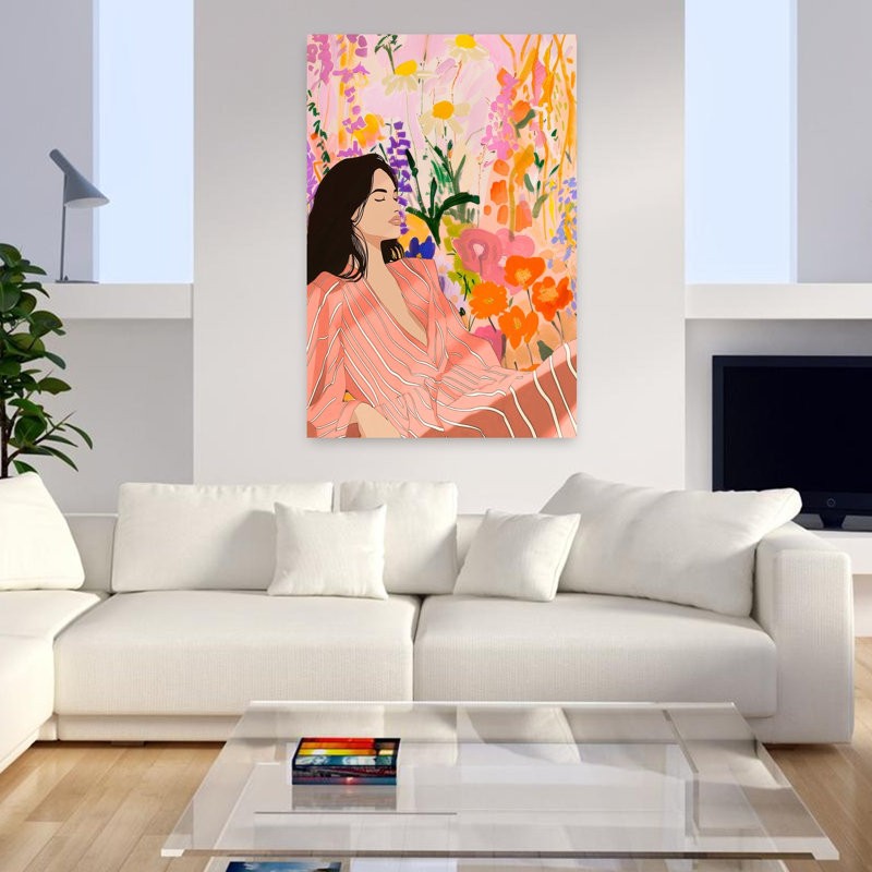 Art contemporain, art contemporain abstrait, H 48 po x l 32 po