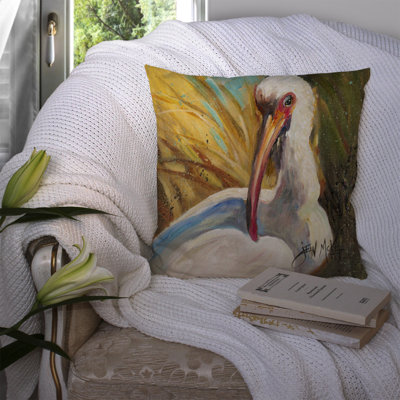Coussin décoratif d’intérieur/d’extérieur blanc ibis