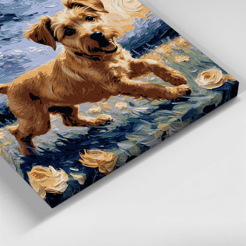 «Dogs Silky Terrier», art mural sur toile, H 20 po x l 24 po