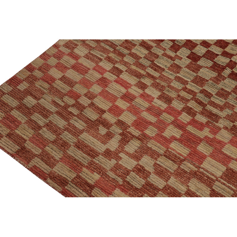 Moroccan Hand Knotted Area Rug, Rectangle 9' x 12'