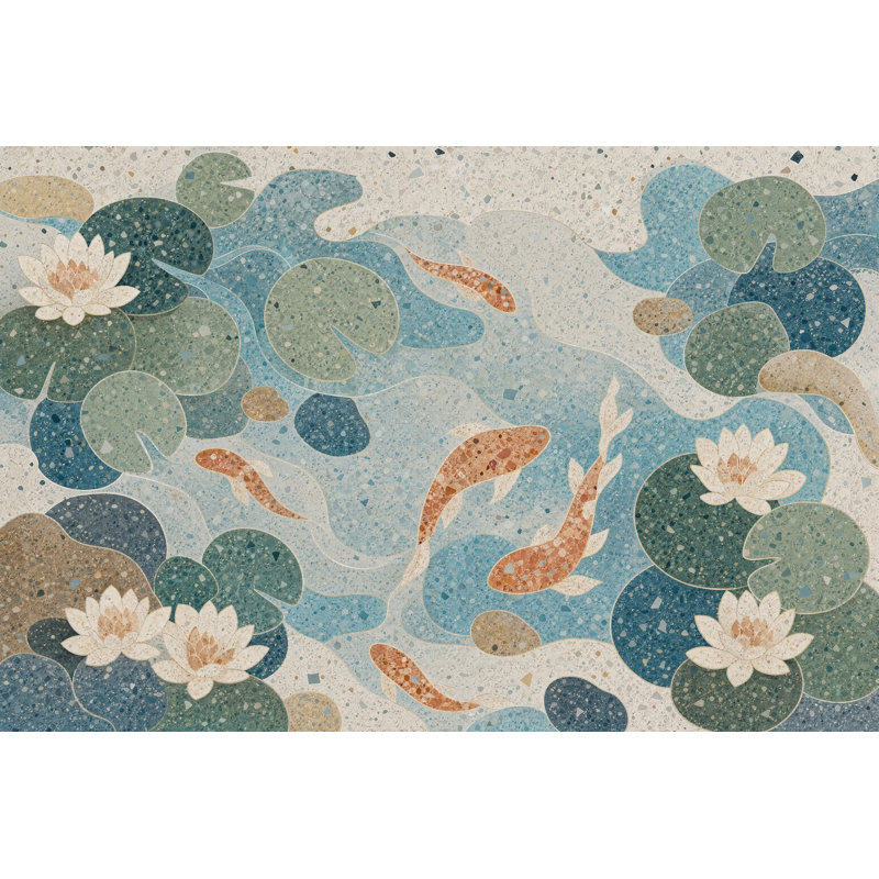Papier peint texture Terrazzo Texture murale Terrazzo, Texturé non collé, 100 po x 96 po